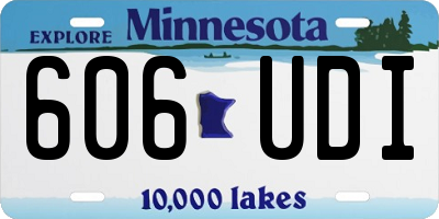 MN license plate 606UDI