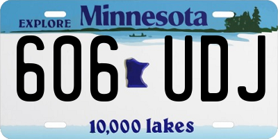 MN license plate 606UDJ