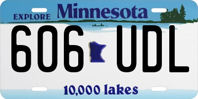 MN license plate 606UDL