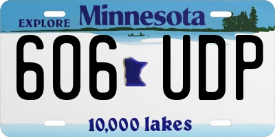 MN license plate 606UDP