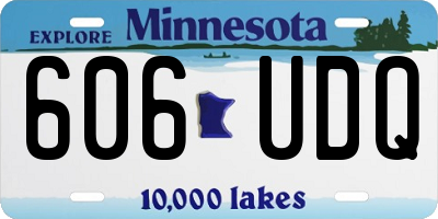 MN license plate 606UDQ