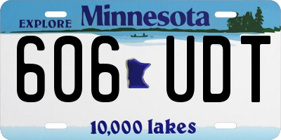 MN license plate 606UDT