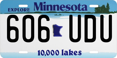 MN license plate 606UDU