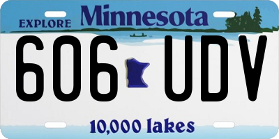 MN license plate 606UDV