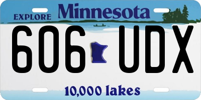 MN license plate 606UDX