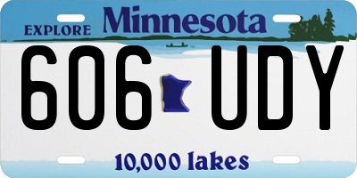 MN license plate 606UDY