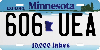 MN license plate 606UEA
