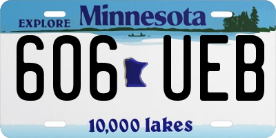 MN license plate 606UEB