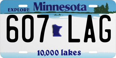 MN license plate 607LAG