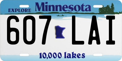 MN license plate 607LAI