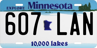 MN license plate 607LAN