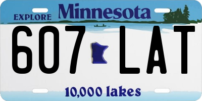 MN license plate 607LAT
