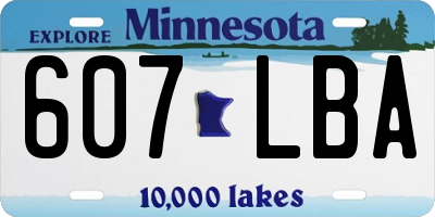 MN license plate 607LBA
