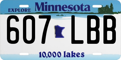MN license plate 607LBB