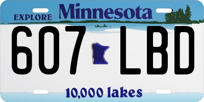 MN license plate 607LBD