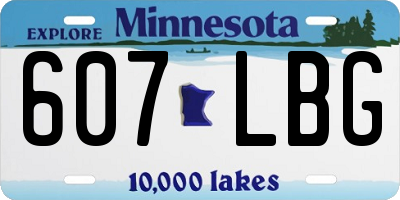 MN license plate 607LBG