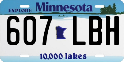MN license plate 607LBH
