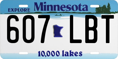 MN license plate 607LBT