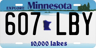 MN license plate 607LBY