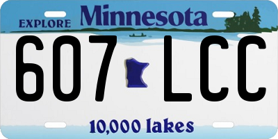 MN license plate 607LCC