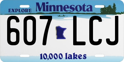 MN license plate 607LCJ