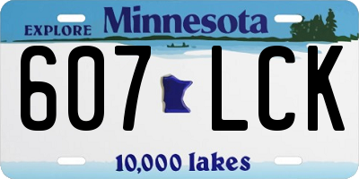 MN license plate 607LCK