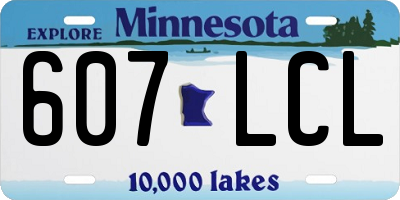 MN license plate 607LCL