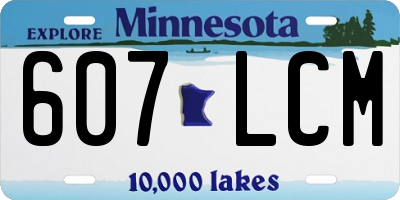 MN license plate 607LCM