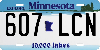 MN license plate 607LCN