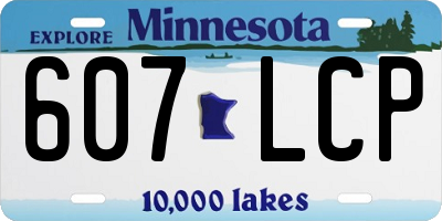 MN license plate 607LCP