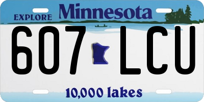 MN license plate 607LCU