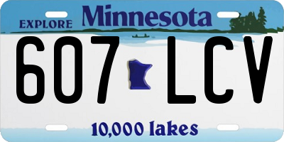 MN license plate 607LCV