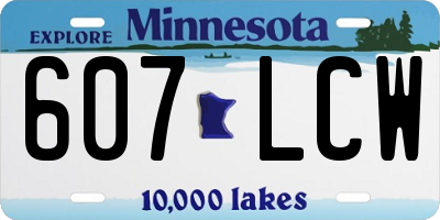 MN license plate 607LCW