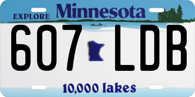 MN license plate 607LDB