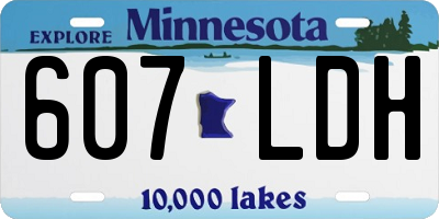 MN license plate 607LDH