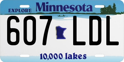 MN license plate 607LDL