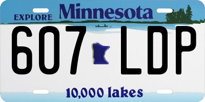 MN license plate 607LDP