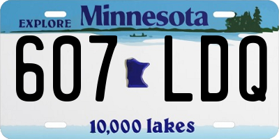 MN license plate 607LDQ