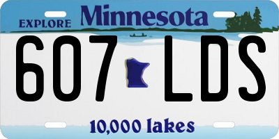 MN license plate 607LDS
