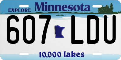 MN license plate 607LDU