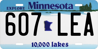 MN license plate 607LEA