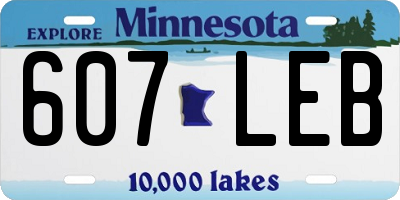 MN license plate 607LEB