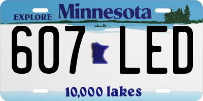 MN license plate 607LED