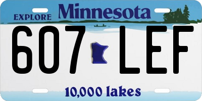 MN license plate 607LEF