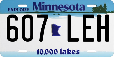 MN license plate 607LEH