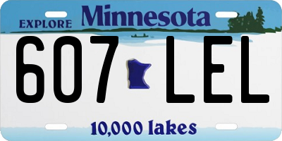 MN license plate 607LEL