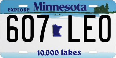 MN license plate 607LEO