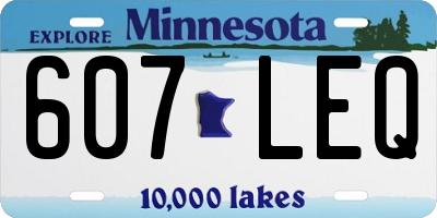 MN license plate 607LEQ