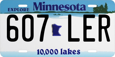 MN license plate 607LER