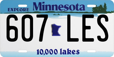 MN license plate 607LES
